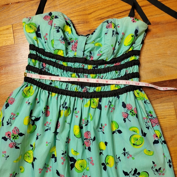 Betsey Johnson Vintage Y2K Lemon Halter Dress - Picture 14 of 16